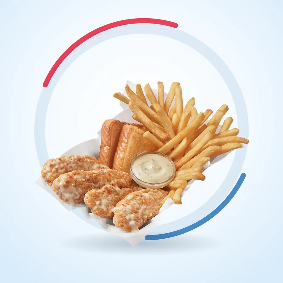 Parmesan Garlic Sauced & Tossed Chicken Strip Basket on the Dairy Queen menu