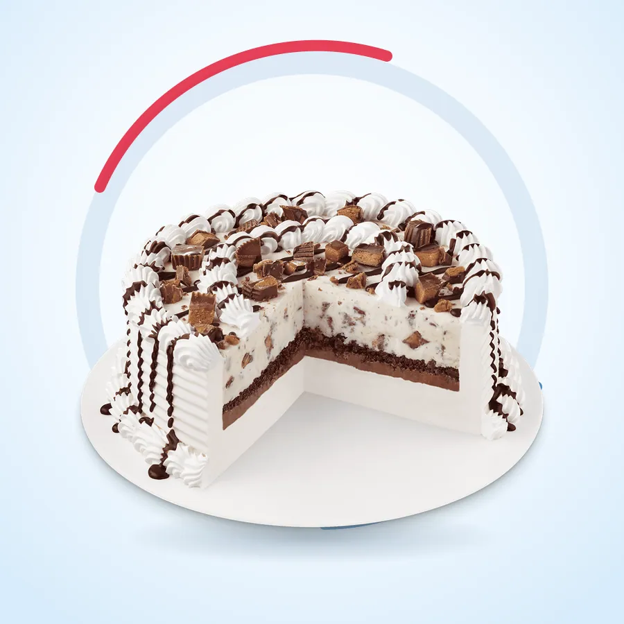 Reese's Peanut Butter Cup Blizzard Cake on the Dairy Queen menu
