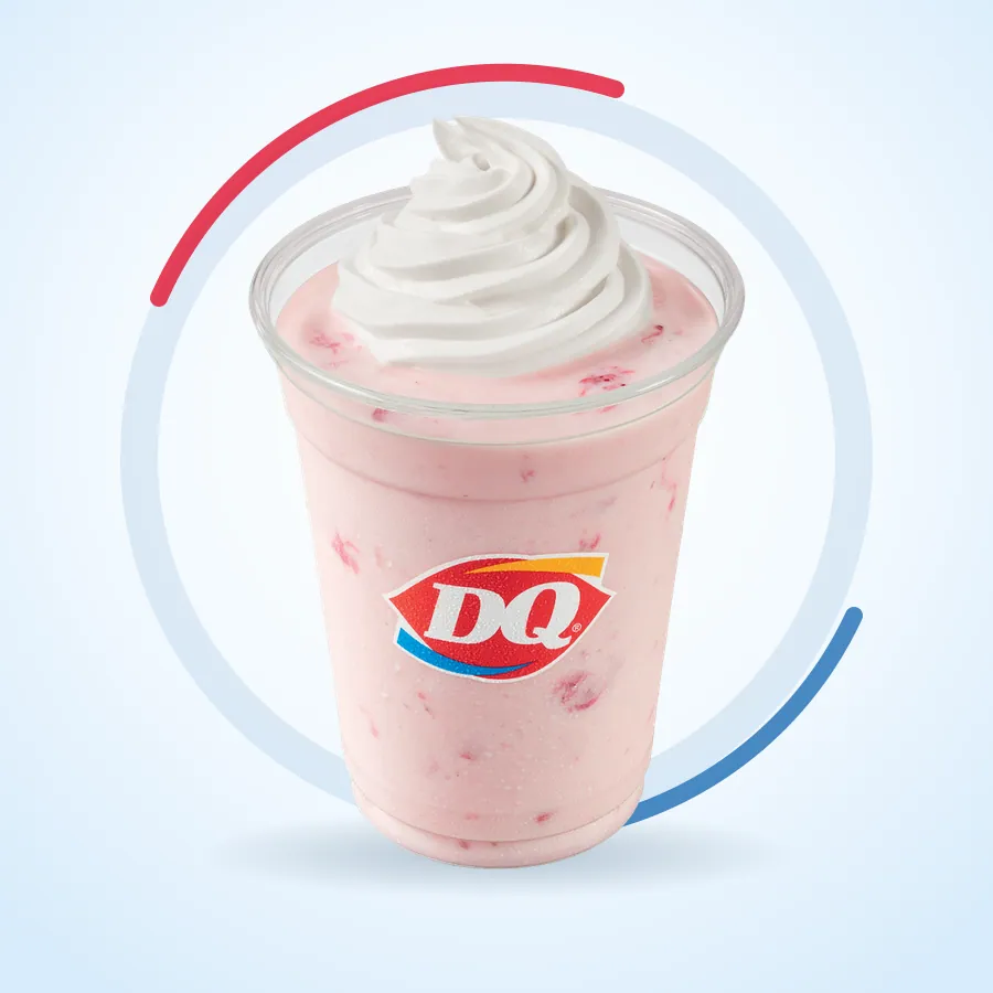 Strawberry Shake or Malt on the Dairy Queen menu